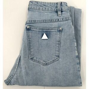 ABRAND 94 HIGH‎ SLIM JEANS Women's Size 9/27 Light Wash Stretch Raw Hem